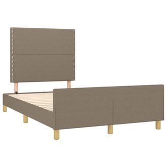 vidaXL Estructura De Cama Sin Colch&oacute;n Tela Gris Taupe 120x190 Cm Vidaxl
