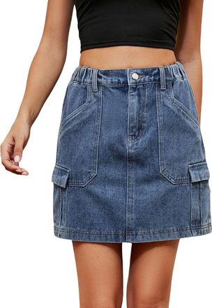 Generic Women Denim Skirts for UK Mini Pencil Skirt for UK Short PlainSkirt Vacation Outfits Casualskirt Cuteskirt Longskirts Petite Traight Linenskirt Circle