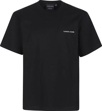 Canada Goose Black Novo Logo Graphic Cotton T-Shirt