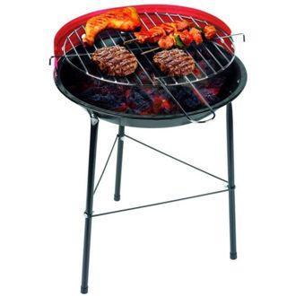 Trade Shop Trade Shop Traesio - Barbecue a Carbone Carbonella Bbq Grill In Metallo Con Paravento Griglia Rotonda