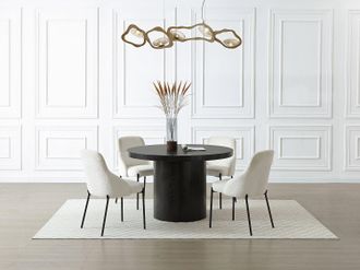 Vente-Unique Tavolo da pranzo allungabile da 4 a 12 persone in MDF Nero - SIDRINA