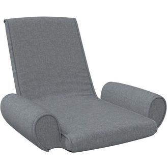 vidaXL Silla De Suelo Plegable De Tela Gris Claro Vidaxl