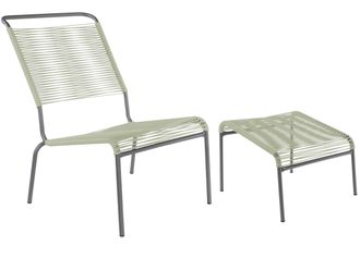 Schubiger M&ouml;bel Spaghetti-Lounger-Hochlehner + Hocker S&auml;ntis