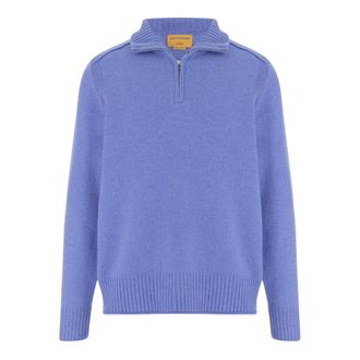Guest In Residence Maglione a collo alto con mezza zip - - Knitwear - Uomo - Blu - M