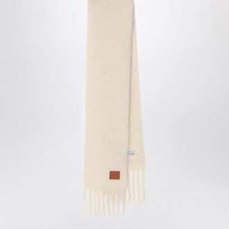 Loewe Sciarpa bianca in lana e mohair