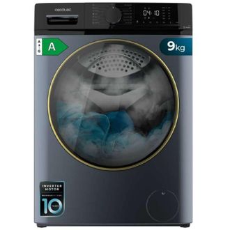 Cecotec Cecotec - Lavadora De Carga Frontal Ice Blue De 9 Kg De Capacidad, 1400 Rpm, Clase A, Steam Max, Motor Inverter Plus, 15 Programas, Onsmart, Fuzzy Log