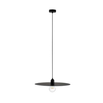 Netlighting Plat 1 Light Dome Ceiling Pendant Black E27
