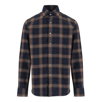 Alessandro Gherardi Casual Shirts, male, Multicolor, 2XL, Cotton Shirt with Check Pattern