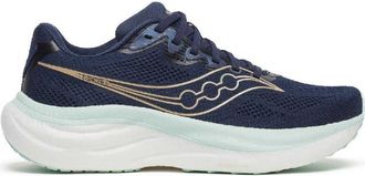Saucony Womens Ride 19, Navy/Aqua, 11 Wide