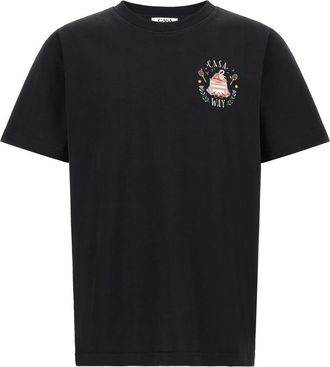 Casablanca Black Graphic Print T-Shirt