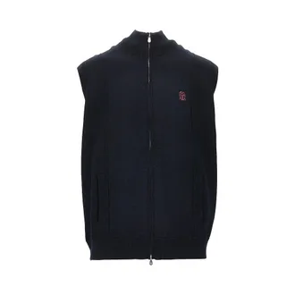 Brunello Cucinelli Silk and cotton zippered vest Man XXXL