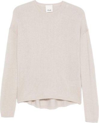Allude Ribbed-knit Drop-shoulder Cashmere Sweater