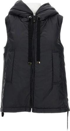 Max Mara Gilet imbottito con cappuccio - Dames - Bodywarmers - Zwart - XS - Jassen