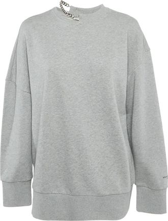 Stella McCartney Felpa con decorazione - Grigio