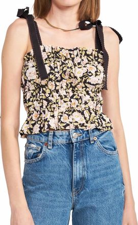 En Saison Kinsley Floral Sleeveless Tops In Multi