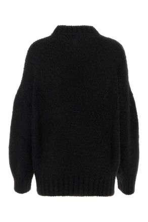 J.W.Anderson Womens Two-Tone Acrylic Blend Sweater Whiteblack Maglieria