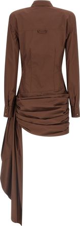 Giuseppe Di Morabito Womens Brown Cotton Short Dress