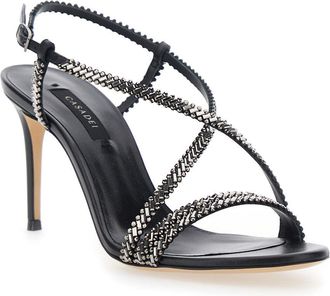 Casadei Womens Sandals Josephine Black Leather Calf