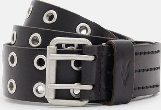 AllSaints Sturge Leather Eyelet Belt