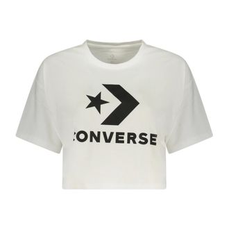Converse T-Shirts, female, White, Size: XS Logo-print T-shirt