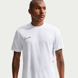Nike Mens Academy Dri-FIT Short-Sleeve Soccer Top in White | HJ3791-100