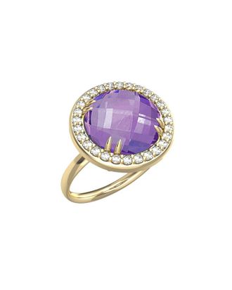 I.Reiss Company 14K 3.45 Ct. Tw. Diamond & Amethyst Cocktail Ring