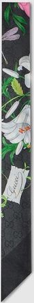 Gucci Printed Silk Ribbon, Black, Silk