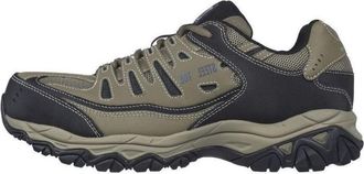 Skechers Work Relaxed Fit :Cankton ST Shoes Olive Green Black 77055W-BKCC