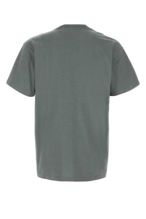 Carhartt Work in Progress Mens Air Force Blue Cotton S-S Chase T-Shirt Cozybluegold Exterior