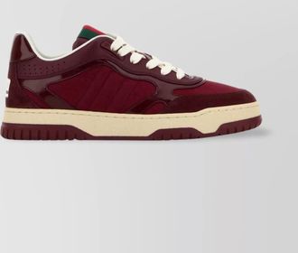 Gucci leather and fabric sneakers