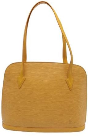 Louis Vuitton Pre-owned Lussac Shoulder Bag - Dames - Vintage Schoudertas - Geel - ONE Size - Leer - Vintage