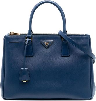 Prada Pre-owned Prada Medium Saffiano Lux Galleria Double Zip Satchel FV0VXBB6FDQJQ0ZH