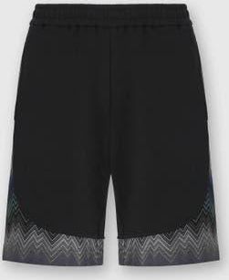 Missoni Fleece Shorts With Zigzag Insert in Black at Nordstrom, Size X-Large