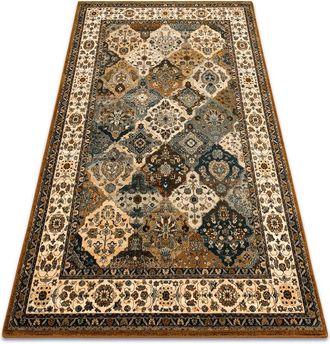 RugsX Rugsx - Wool carpet polonia Samari Ornament jadeit brown 200x300 cm