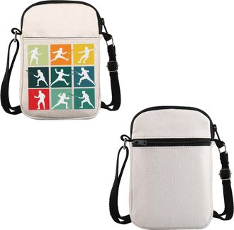 Generic PYOUL Fencing Lover Gift Fencing Sport Design Crossbody Bag Foil Saber Lover Travel Bag Fencing Competition Gift (Fencing Sport CB)