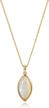 st. Moran Marquise Moonstone Pendant Necklace in White/gold at Nordstrom