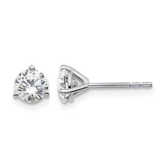 Diamond2Deal 14k Gold 1 ct Round Lab Grown Diamond Stud Earrings VS Clarity, D-E Color