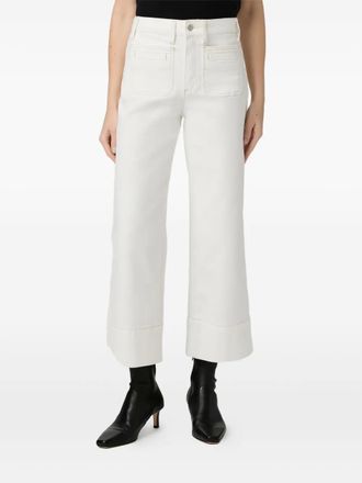 Paige Anessa welt patch pocket jeans - White