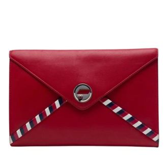 Chanel Pre-owned Vintage Clutch - Dames - Pre-owned - Rood - Maat: ONE Size Leer