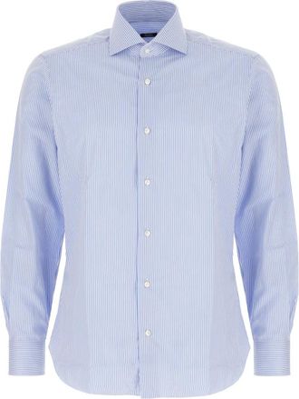 Barba Overhemden, Heren, Blauw, M, Stijlvolle Overhemden Collectie