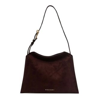 Orciani Trinity Small Suede Shoulder Bag - - Bags - Donna - Marrone - ONE SIZE