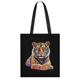 Generic Glitter Tiger Womens Tote Casual Shopping Bag Lightweight Shoulder Bags Hobos Handbag for Work Travel Daily 35x40cm