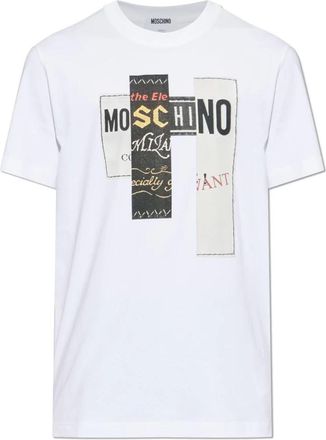 Moschino T-shirt met kleurrijke print - Heren - T-shirts - Wit - S - Katoen - Tops