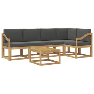 vidaXL Conjunto De Sof&aacute;s De Exterior 6 Pcs Blanco Y Antracita Vidaxl