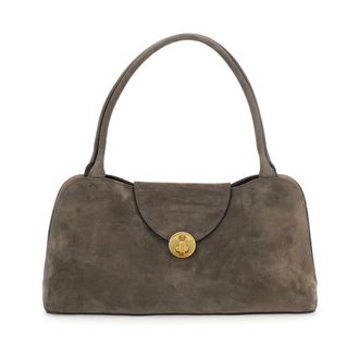Versace Vivian Suede East/West Shoulder Bag - female - Versace - Handbags - Brown - ONE SIZE - Bags