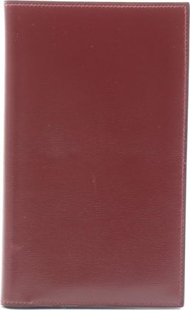 Hermès Bordeaux Box Calf Leather Leather Long Bill Wallet (Bi-Fold) (Pre-Owned)