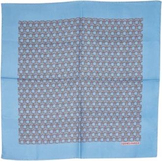 Hermès Pre-owned Scarves, female, Blue, Size: ONE SIZE Pre-owned Silk Scarf