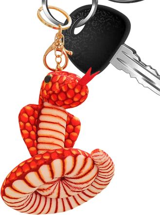 Generic Plush Snake Keychain | Cute Snake Keyring Pendant | Plush Toy Keychain Pendant, Cute Pendants for Adults, Youth