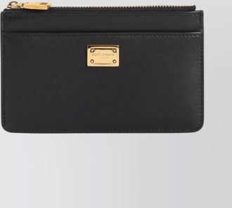 Dolce & Gabbana zipped credit card holder with gold-tone hardware
