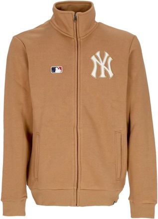 47 Brand Islington Track Jacket - Heren - Vesten met rits - Bruin - L - Katoen - Hoodies & sweatvesten